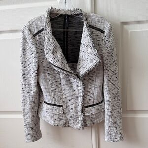 Marc Cain Black and White Tweed Blazer